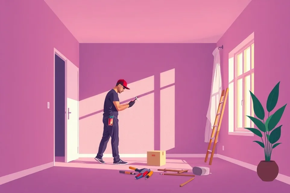 Intérieur rénové après travaux de peinture à Rezé